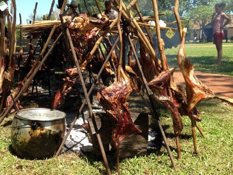 Asado a la estaca