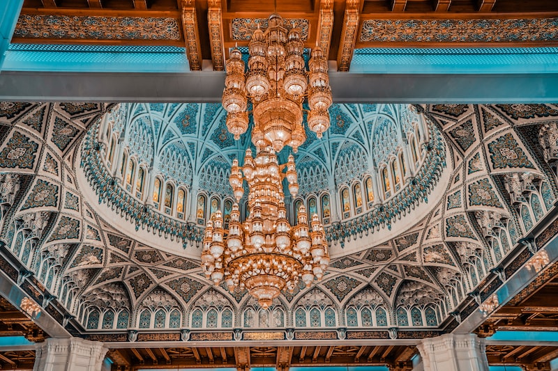 Interior de la Gran Mezquita del Sultan Qaboos