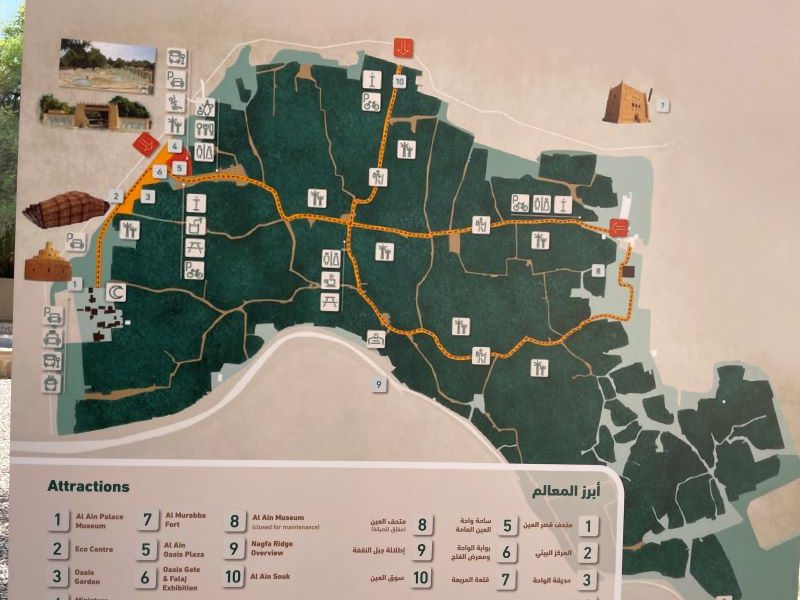 Mapa del oasis de al Ain